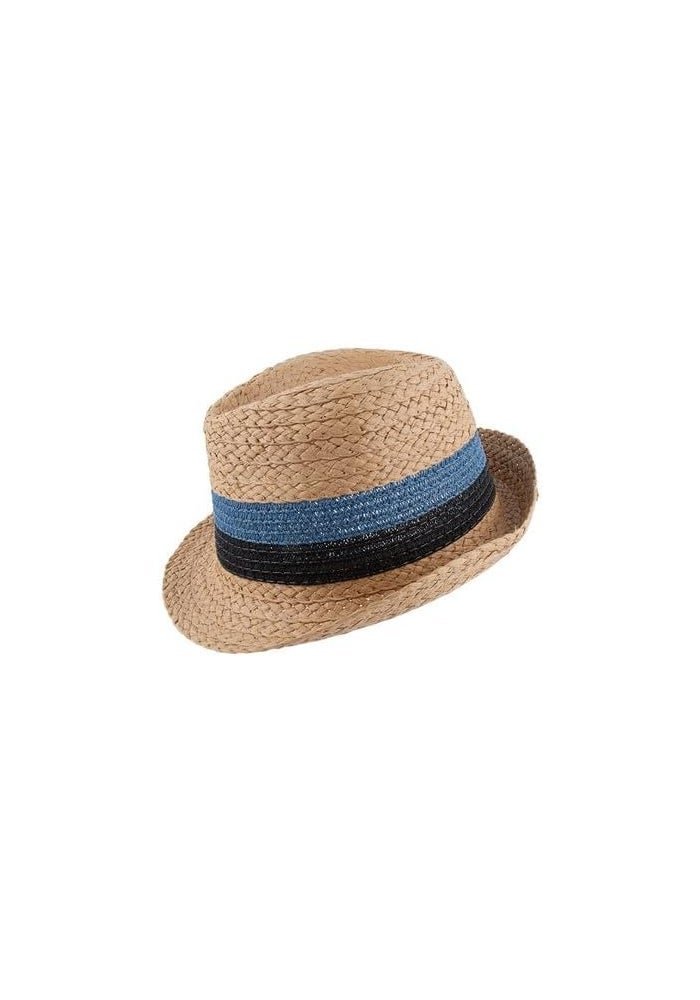 DAISO Center Crease Hat – Beige, Blue & Black – Stylish Casual Hat for Outdoor, Travel & Daily Wear - Image 3